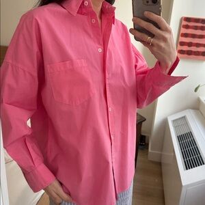 LMND pink button down shirt small